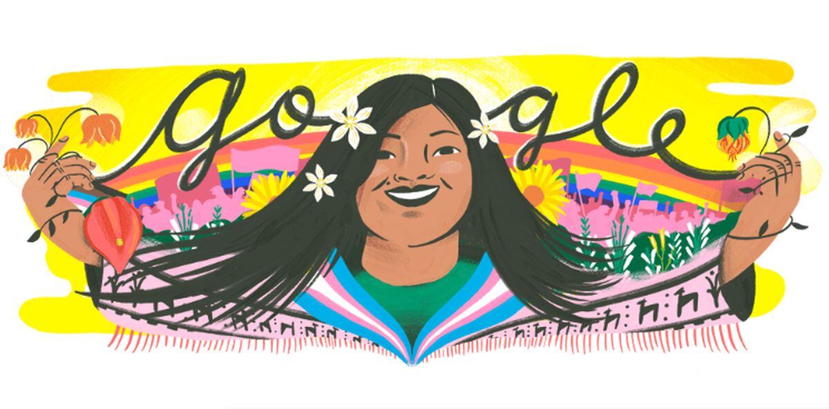 Google dedicó un 'doodle' a la activista argentina Diana Sacayán (Imagen: Google)