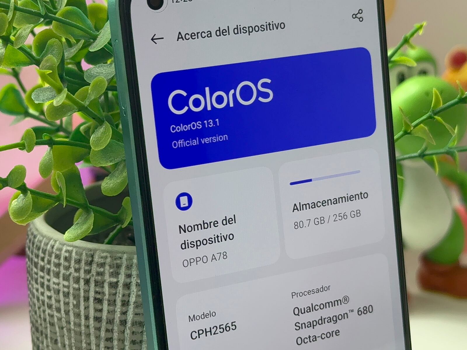 REVIEW | El Oppo A78 viene con Android 13, pero la compañía la dota de una capa de personalización ColorOS 13.1. (Foto: MAG - Rommel Yupanqui)