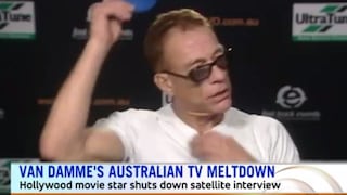 Jean Claude Van Damme perdió los papeles en entrevista de TV