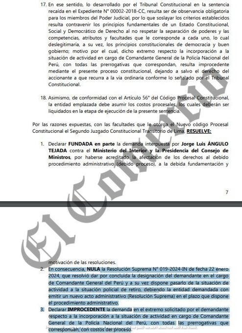 Jorge Angulo logró que Poder Judicial declare fundada en parte su demanda de amparo.