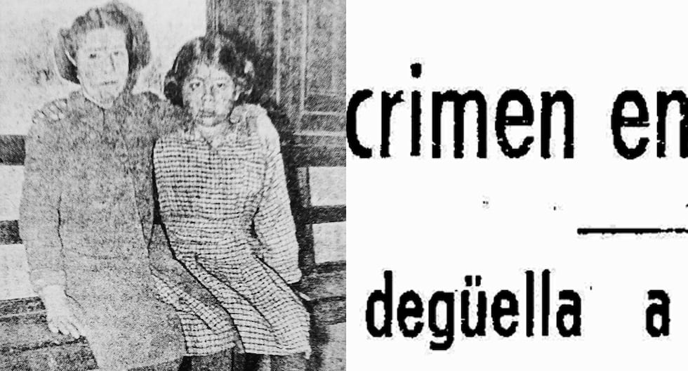 A la izquierda, las hijas mayores Blanca (11) y María Luisa (9), sobrevivientes de la locura homicida de su madre, Angélica Romero Pino, cuyo crimen irracional conmocionó a todo el Perú, y especialmente a Lima, a comienzos de los años 40. (Fotos GEC Archivo Histórico)