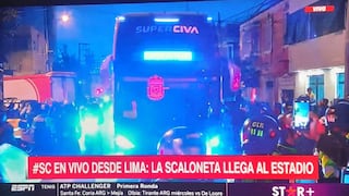 Selección argentina, con Lionel Messi, llegó al Estadio Nacional para enfrentar a Perú