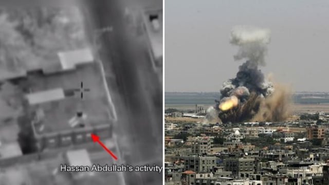 Imágenes satelitales del bombardeo a terroristas de Hamas