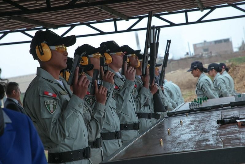 Son 348 armas de fuego, carabinas Scorpio, calibre 9mm PB, que el INPE adquirió por un monto de S/ 3,441,000.00. (INPE)