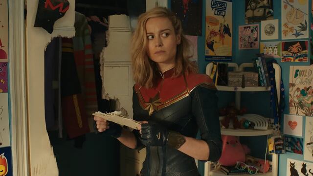 Carol Danvers (Brie Larson) en "The Marvels", película de superhéroes que reune a tres heroínas de este universo cinematográfico.