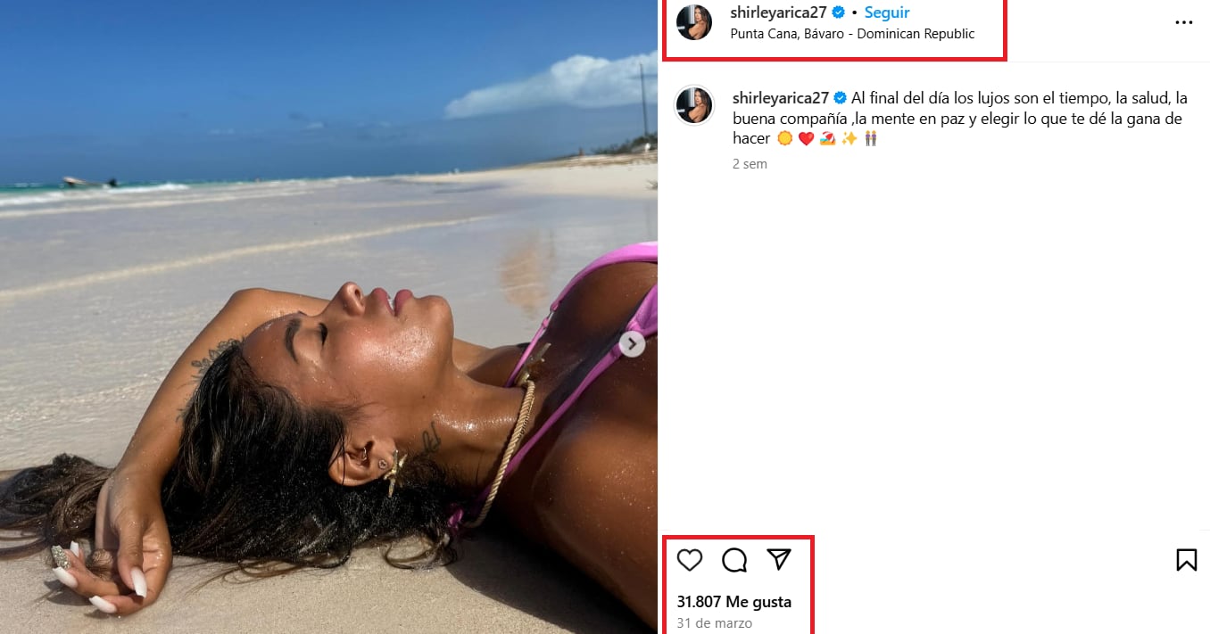 Shirley Arica en Punta Cana