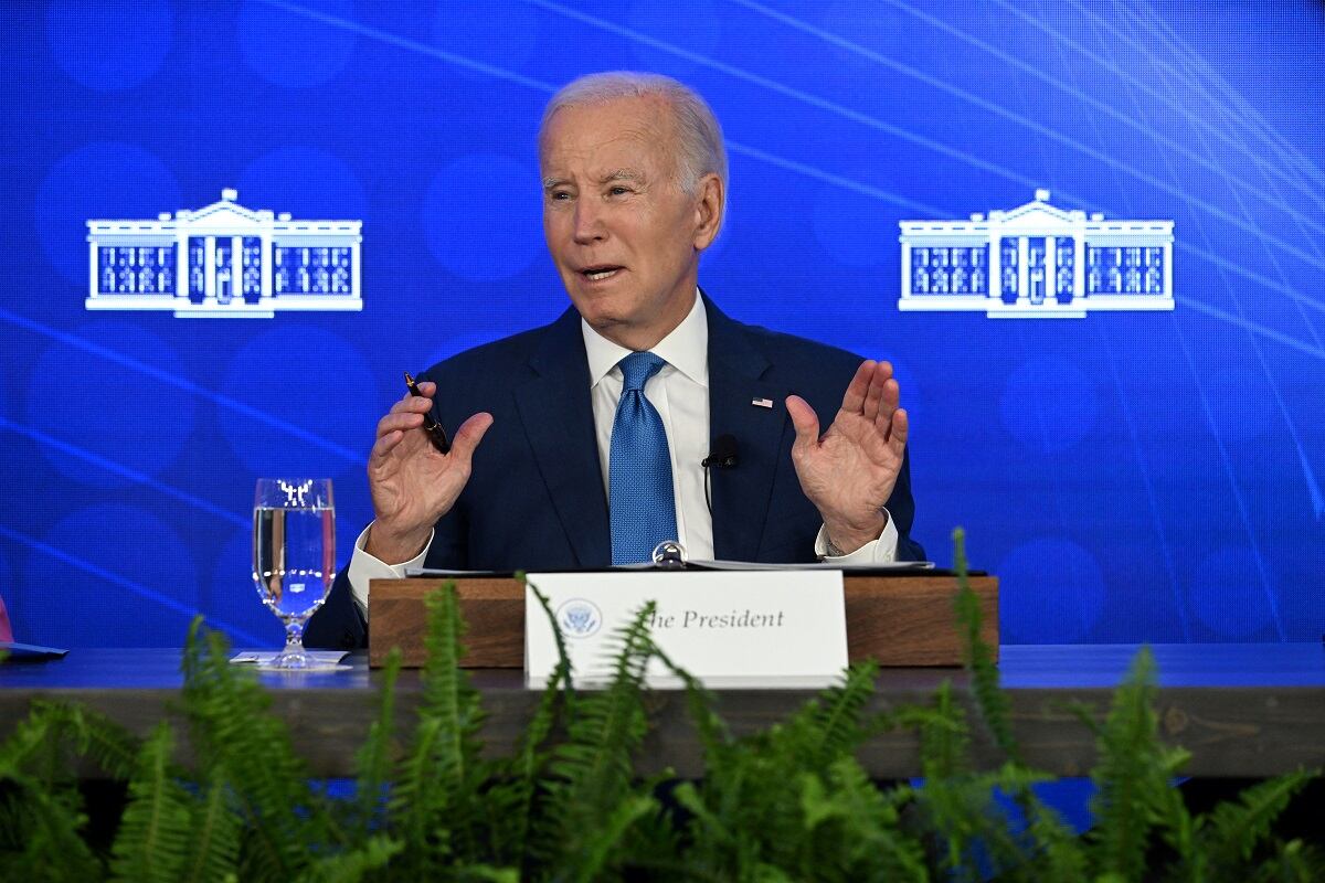 El presidente de Estados Unidos, Joe Biden, se reúne con el Consejo Presidencial de Asesores en Ciencia y Tecnología en San Francisco, California, el 27 de septiembre de 2023. (Foto de Jim WATSON / AFP)