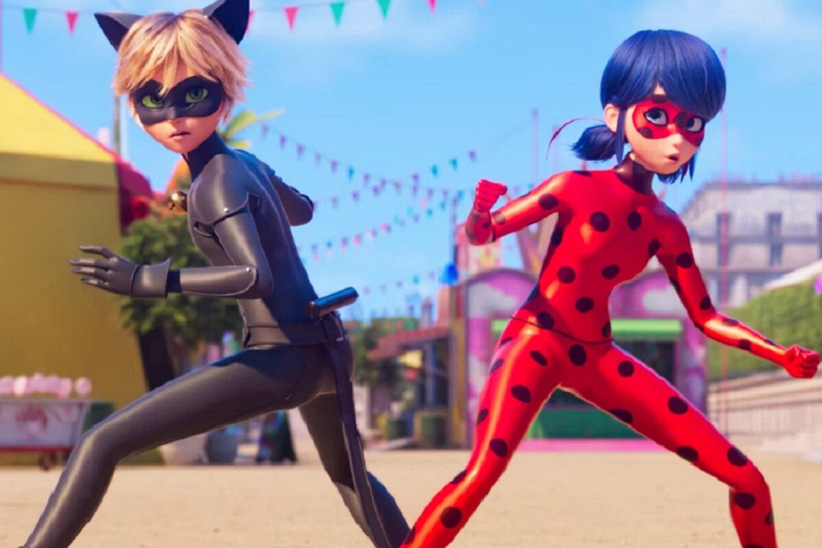 Cat Noir y Ladybug en "Miraculous: Las aventuras de Ladybug - La película" (Foto: Netflix)