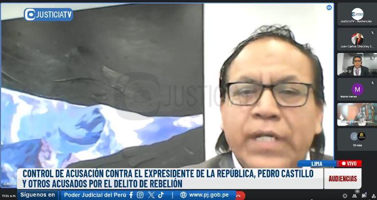 Roberto Sánchez, congresista de Cambio Democrático - Juntos por el Perú, pide el sobreseimiento del caso por rebelión. (Justicia TV)