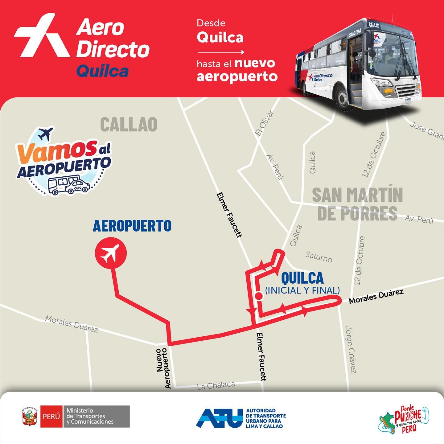 Ruta del AeroDirecto Quilca (Callao)