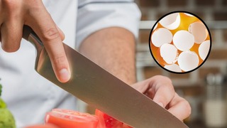 Afila los cuchillos de tu cocina utilizando cáscaras de huevo