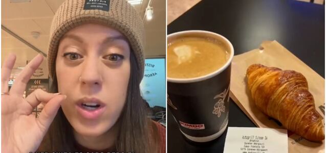 Mostró lo que pagó por un café y un croissant en Suiza