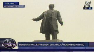 Cercado: vandalizan monumento de ex presidente Manuel Candamo