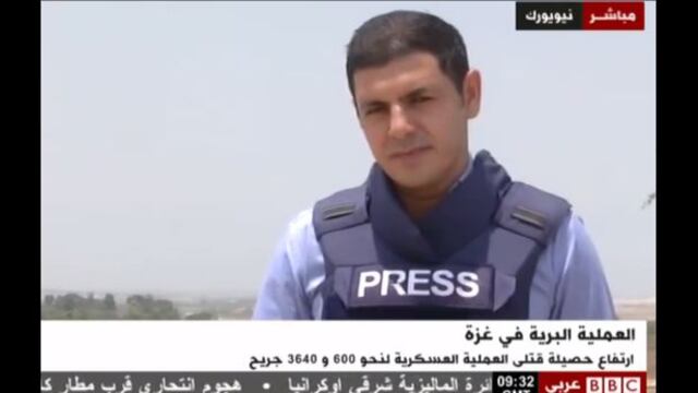 Agreden a periodista mientras informaba en vivo sobre Gaza