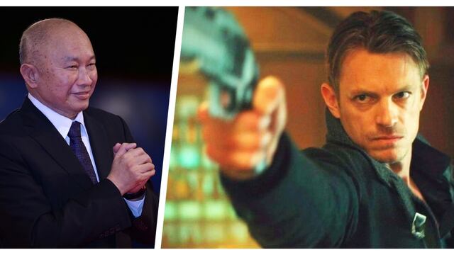 Izq.: el cineasta hongkonés John Woo, director de "Venganza silenciosa". Der.: John Kinnaman, protagonista de la cinta. (Fotos: AFP/BF Distribution)