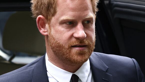 El príncipe Harry de Gran Bretaña, Duque de Sussex, llega a los Tribunales Reales de Justicia del Reino Unido, en el centro de Londres, el 6 de junio de 2023. (Foto de HENRY NICHOLLS / AFP).