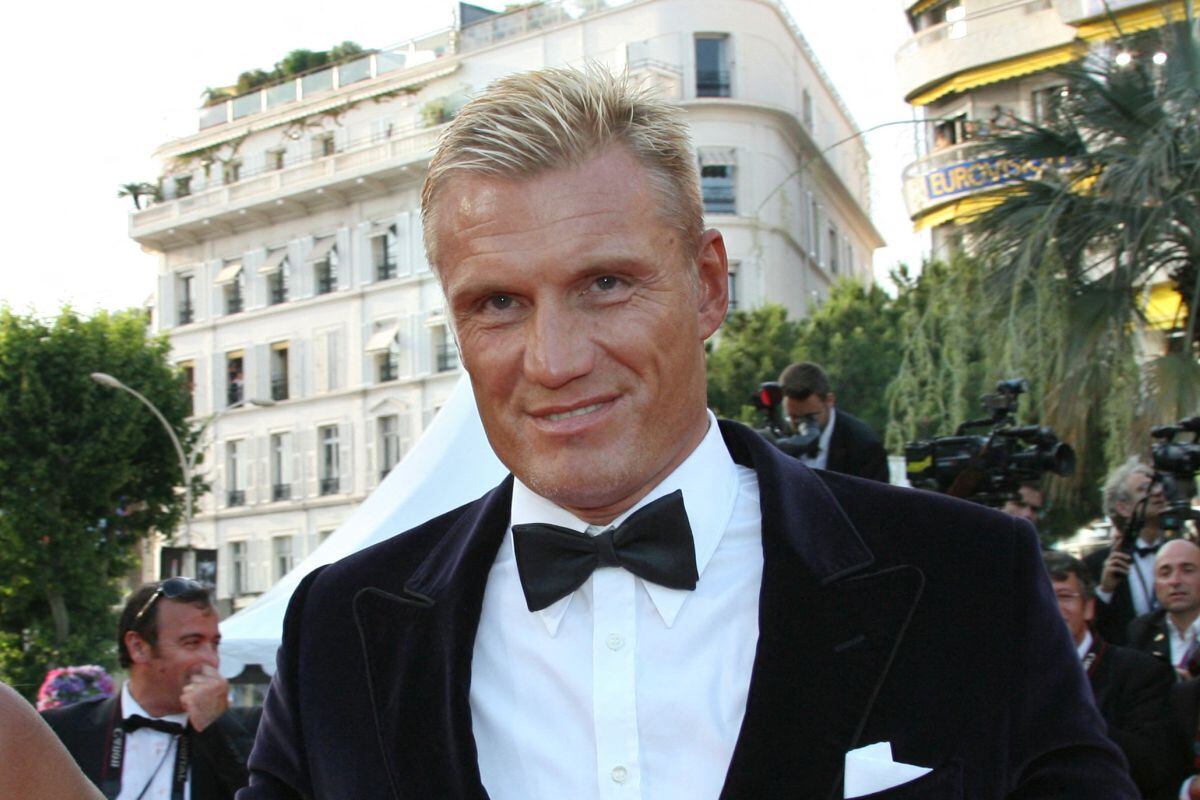 Dolph Lundgren al llegar al Palacio de Festivales de Cannes para el estreno de "Ocean's 13" (Foto de Valery Hache y Anne-Christine Poujoulat / AFP)