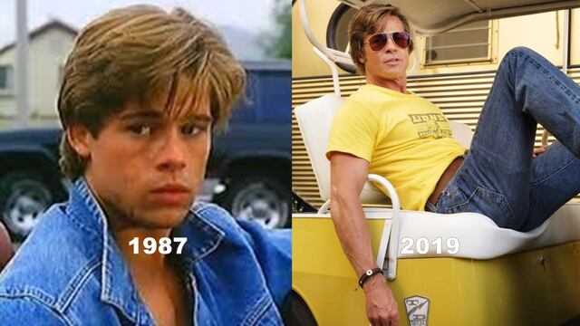 "Érase una vez en Hollywood": Brad Pitt y el antes y ahora de su larga carrera en el cine