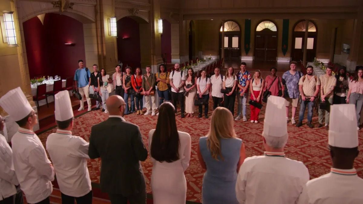 Cuando los participantes de “Next Geb Chef” conocieron al jurado del programa (Foto: Alfred Street Industries / UltraBoom Media / Fulwell Entertainment)