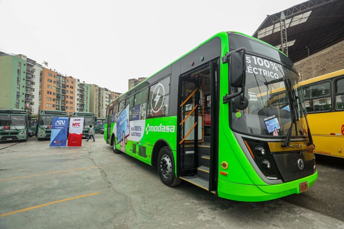 Presentan el primer bus eléctrico hecho en Perú. (Foto: MTC)