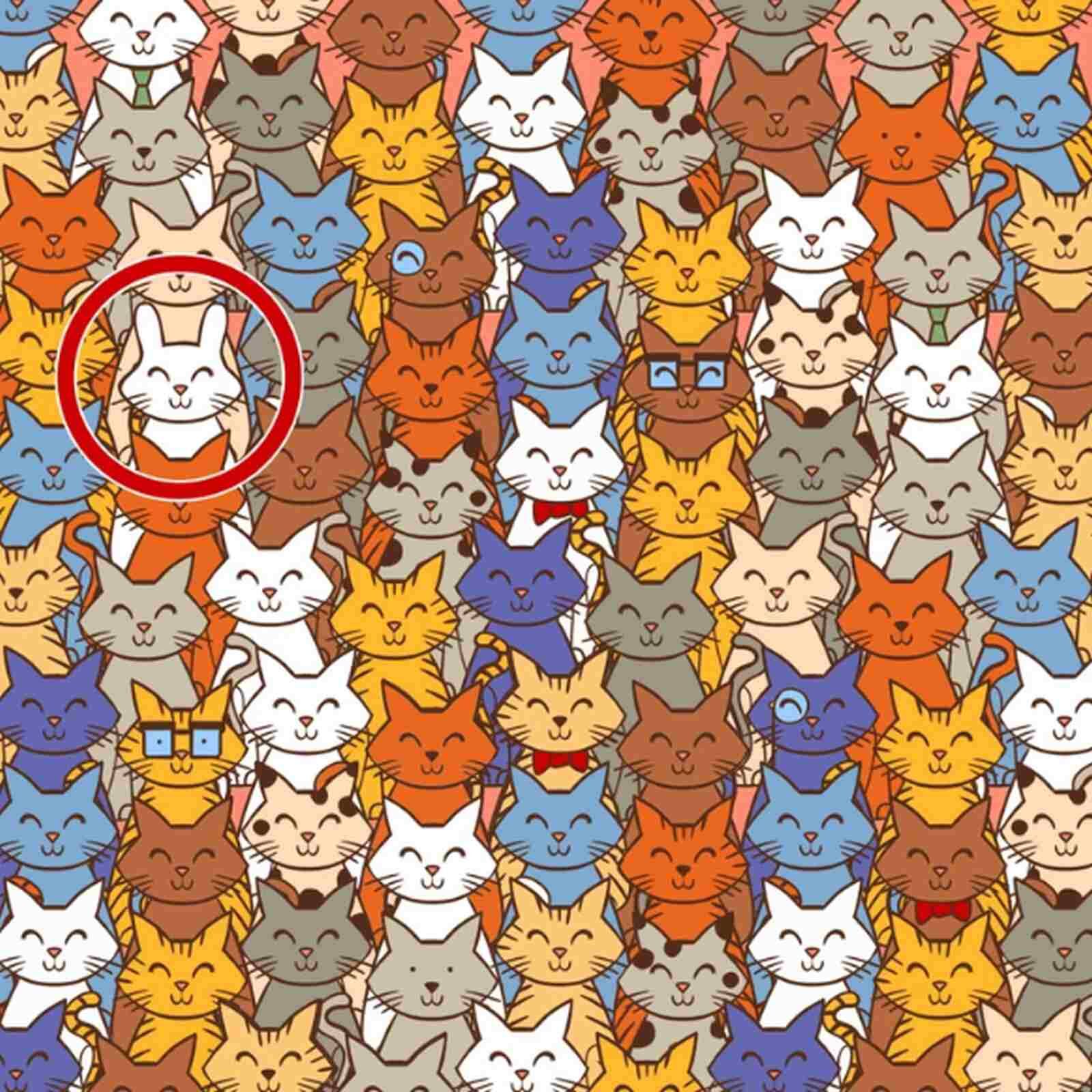 RETO VISUAL | En esta imagen se indica la ubicación del conejo. (Foto: genial.guru)