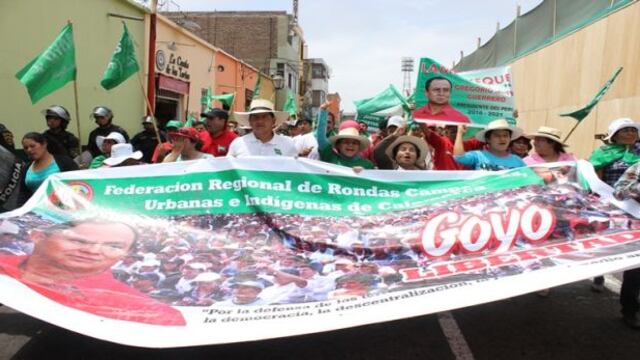 Marcha por Gregorio Santos: manifestantes llegaron a Trujillo