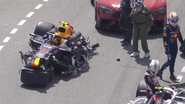 Afuera en primera vuelta: Checo Pérez sufre fuerte accidente en el GP de Mónaco | VIDEO