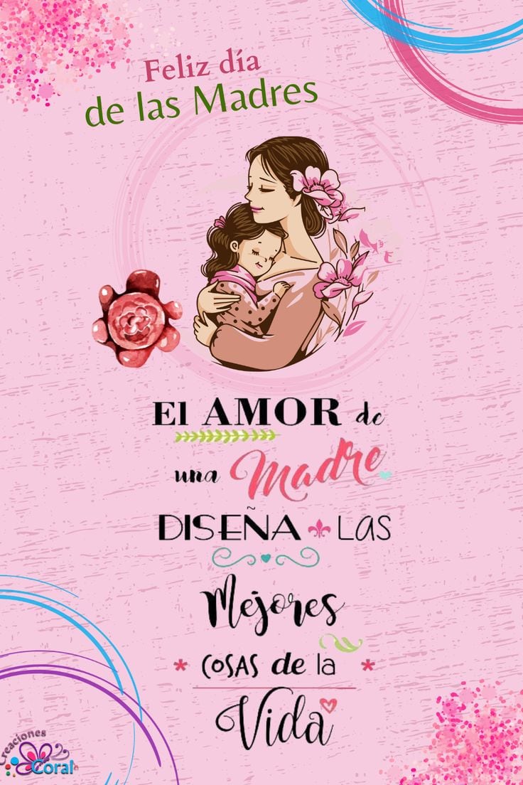 Elige una de estas tarjetas para festejar un ¡Feliz Día de la Madre! desde México este 2025, con mensajes y frases para compartir en WhatsApp. (Foto: Pinterest)