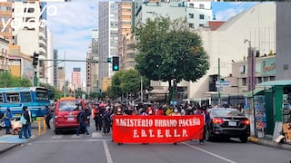 Bolivia: maestros marchan y colapsan centro de La Paz contra nueva gestora de pensiones
