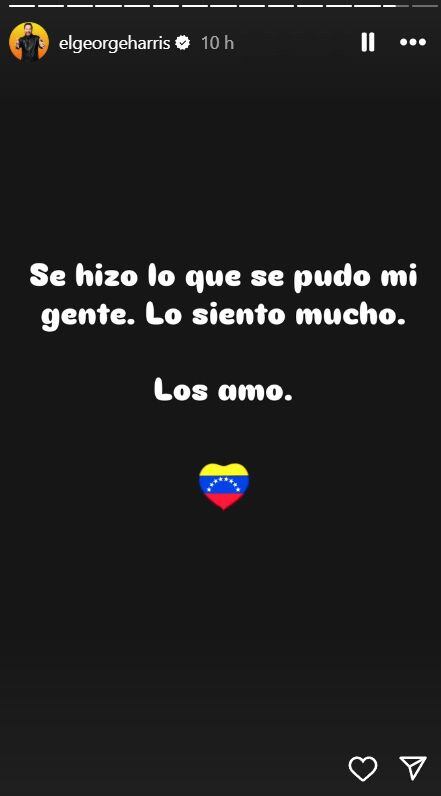 George Harris se pronunció a través de sus redes sociales tras ser pifiado en Viña del Mar 2025. (Foto: Captura de IG)
