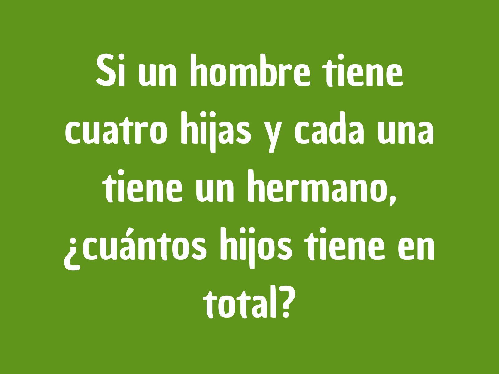 Acertijo mental: ¿Sabrás la cantidad real de hijos que tiene el hombre o fallarás? (Creación: Mag)