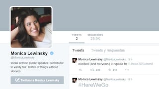 Ya puede seguir en Twitter a Monica Lewinsky