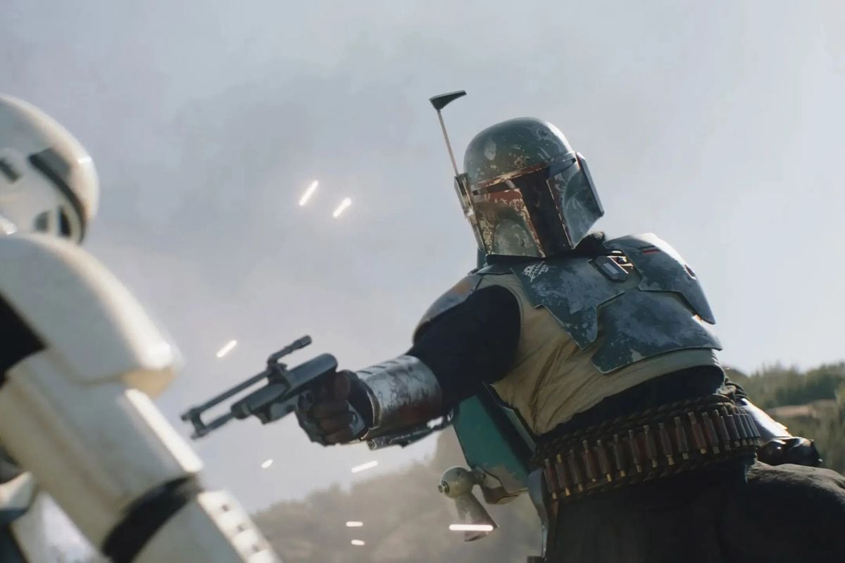 El juego cancelado nos podría en los zapatos de un cazarrecompensas mandaloriano. Imagen referencial proveniente de “The Book of Boba Fett”. (Foto: Disney Plus)