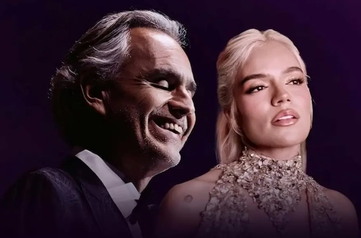 Karol G se une a Andrea Bocelli para una nueva versión de “Vivo por ella”. (Foto: Sugar Music)