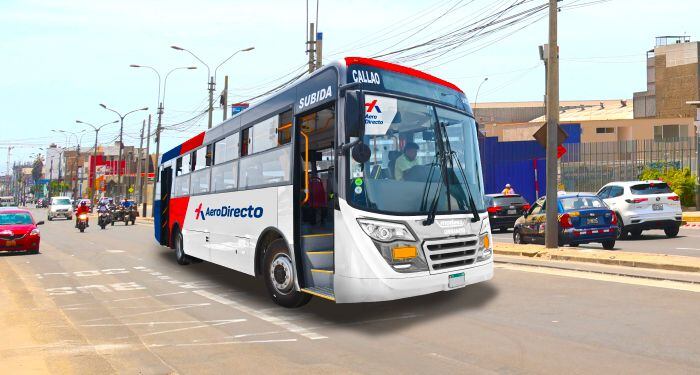 AeroDirecto, la línea de buses que conectará con el nuevo terminal del Aeropuerto Jorge Chávez. Foto: MTC