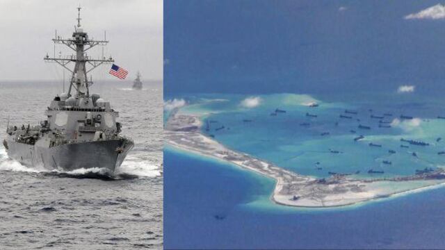 China lleva armas y suministros en un buque a islas Spratly