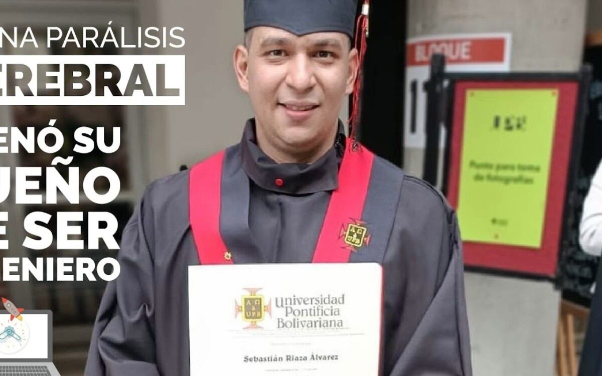 Tiene parálisis cerebral, pero se graduó con honores en la universidad: la historia de superación de Sebastián Álvarez. (Foto: El Colombiano Videos / YouTube)