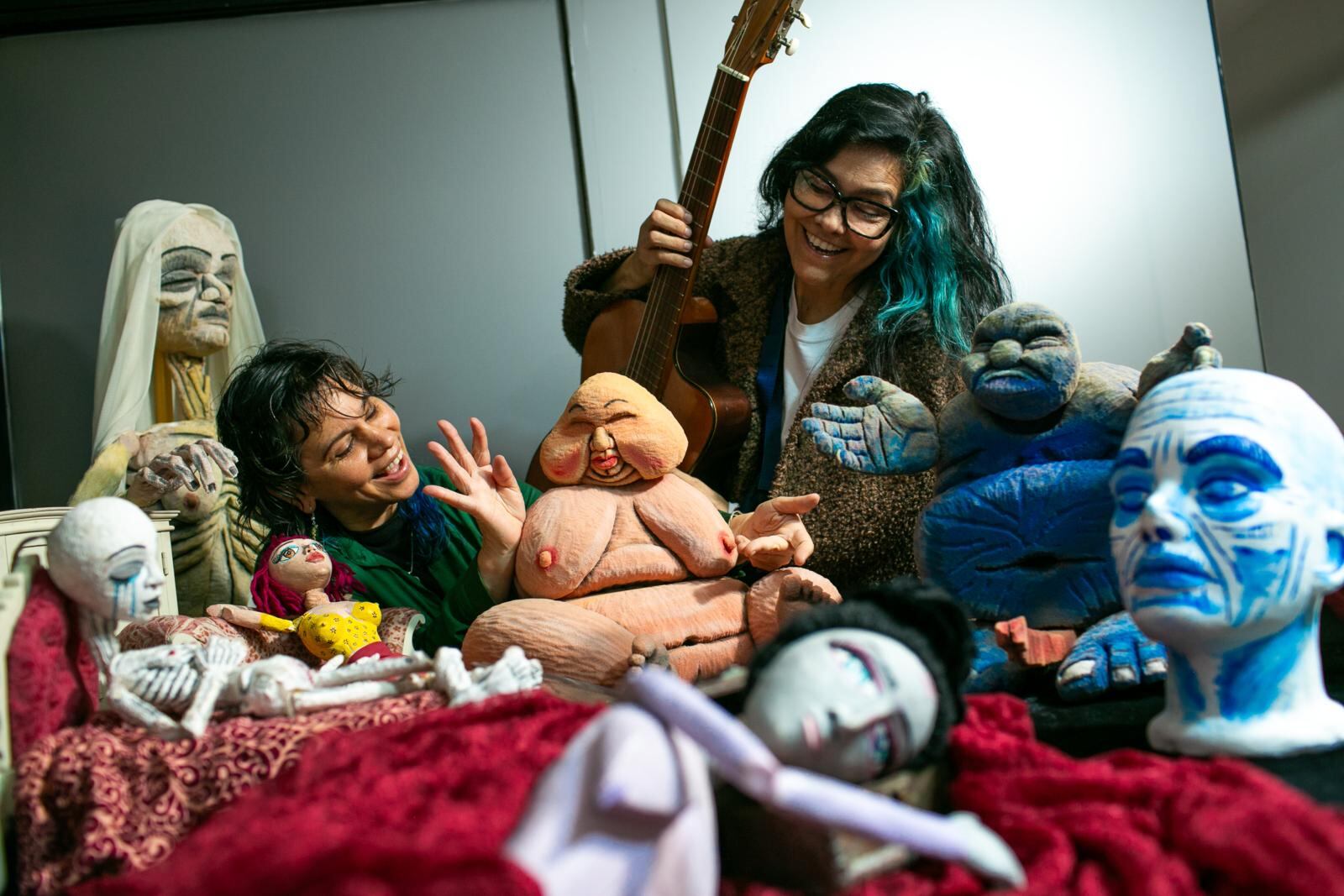 María Laura Vélez y la compositora Magali Luque forman parte de la compañía de títeres proyecto mariposa.