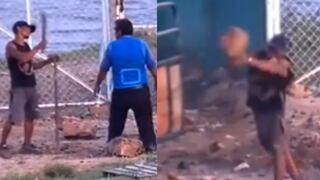 Ucayali: sujeto amenazó con machete y piedras a transportistas | VIDEO