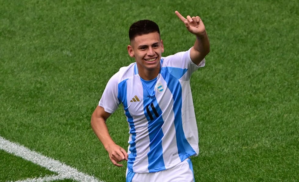 Argentina venció 2-0 a Ucrania SUB 23 por el fútbol masculino de los Juegos Olímpicos de París 2024. (Foto: Olivier CHASSIGNOLE / AFP)