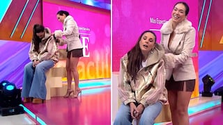 Jazmín Pinedo es sorprendida masajeando a Rebeca Escribens en vivo