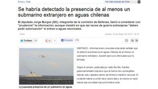 En Chile habrían detectado al menos un submarino extranjero en sus aguas