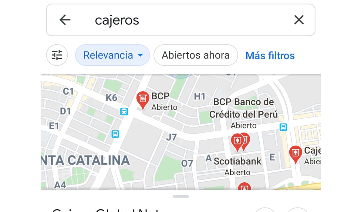El truco está en colocar la palabra cajero en Google Maps. (Foto: Google)
