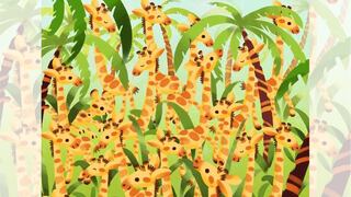 Encuentra al leopardo entre las jirafas en 7 segundos