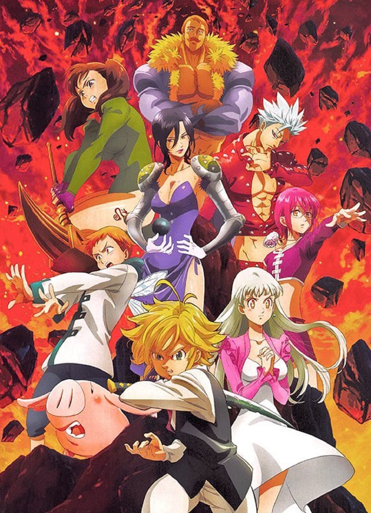 Este es el nuevo póster de la quinta temporada de "The Seven Deadly Sins" (Foto: Studio DEEN)