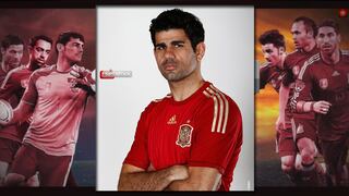 Diego Costa posó con la camiseta de España por primera vez