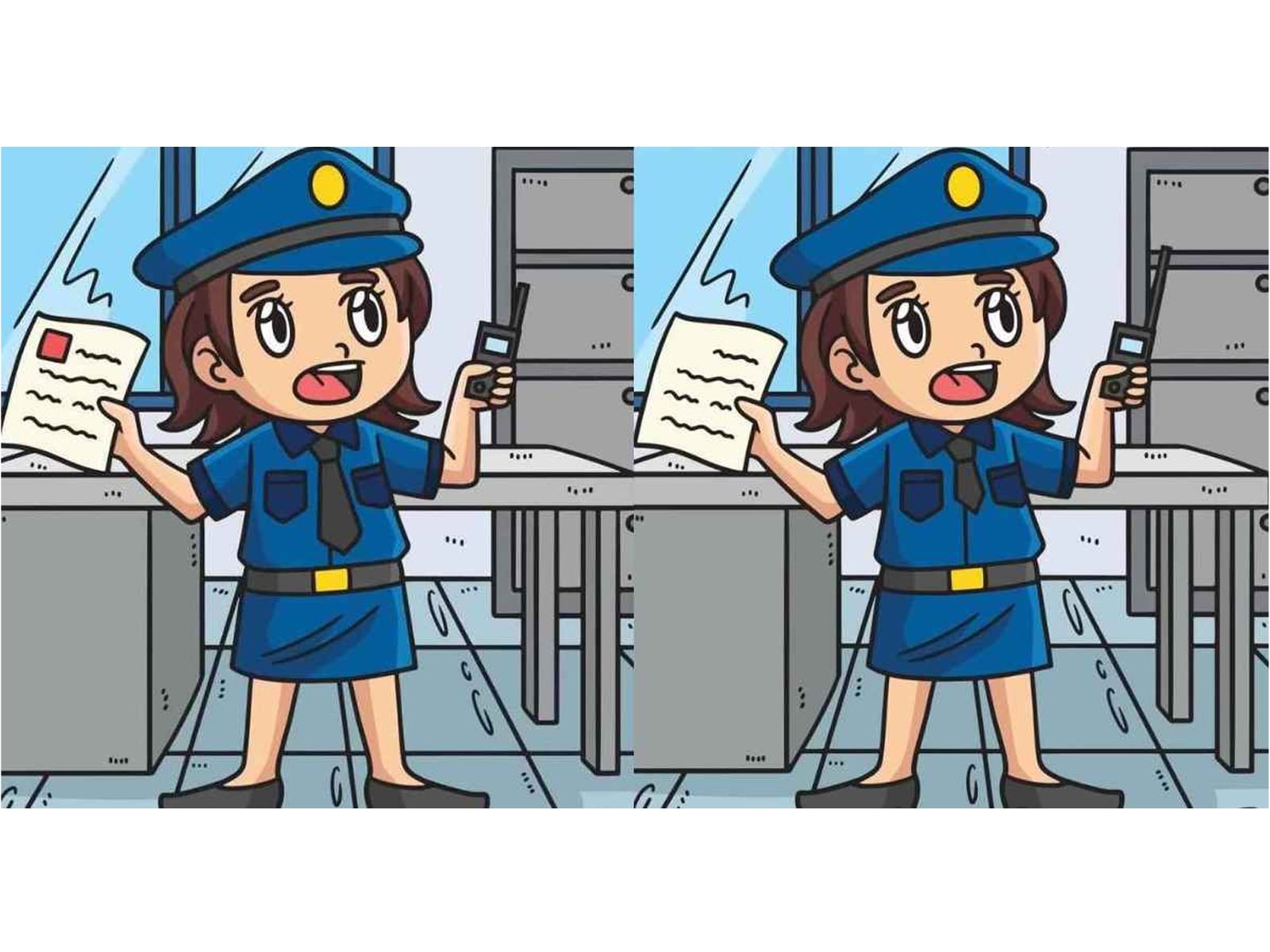 RETO VISUAL | Examina detenidamente las imágenes de la mujer policía y encuentra las 3 diferencias en tan solo 12 segundos. | jagranjosh