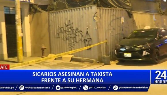 Sicarios asesinaron a balazos a taxista en la avenida Metropolitana, en Ate. (Foto: 24 Horas)