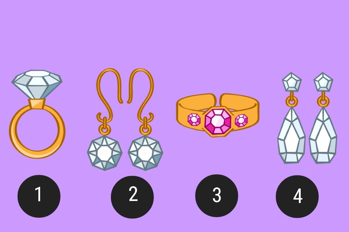 Escoge una de las cuatro joyas para descubrir qué te causa celos. (Imagen: Mag)