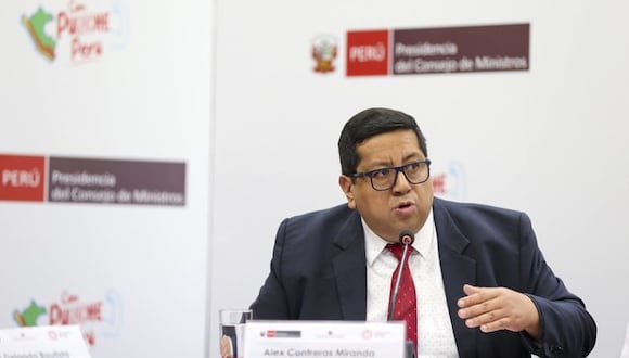 El ministro de Economía y Finanzas, Álex Contreras, señaló que el Perú cuenta con alrededor de S/ 4 000 millones de saldos todavía no presupuestados que podrían destinarse a la ejecución de proyectos de inversión este año. (Foto: El Peruano)